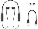 Sony WI-C200 Wireless Earphones- Neckband, 15Hours of battery life