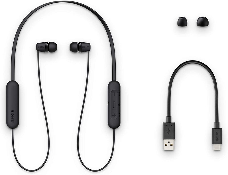 Sony WI-C200 Wireless Earphones- Neckband, 15Hours of battery life