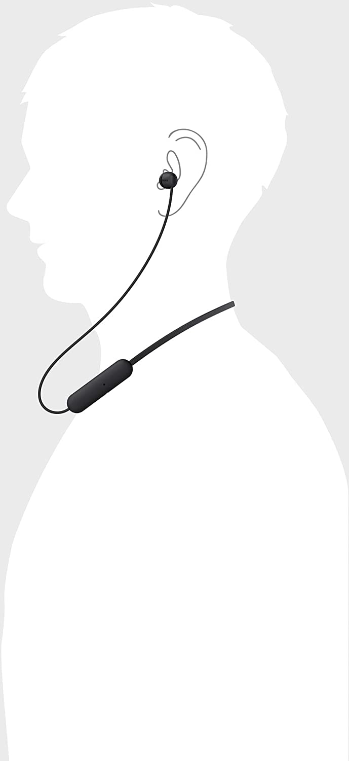 Sony WI-C200 Wireless Earphones- Neckband, 15Hours of battery life