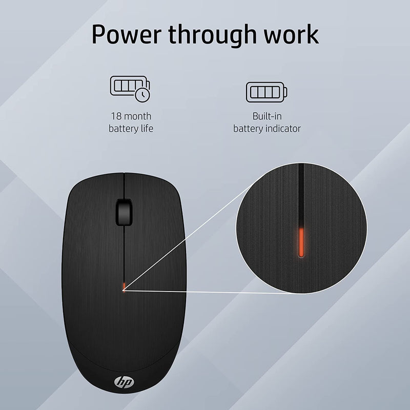 HP X200 Wireless Mouse with 2.4 GHz Wireless connectivity, Adjustable DPI up to 1600 - 6VY95AA