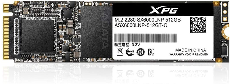 ADATA SX6000 1TB INTERNAL SSD M.2 PCIe Gen 3*4 NVMe 2280 (ASX6000LNP-1TT-C)