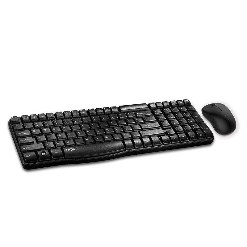 Rapoo Wireless Optical Mouse & Keyboard, Black - X1810
