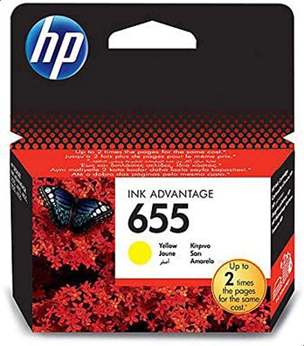 HP 655 Yellow Original Ink Advantage Cartridge, CZ112AE