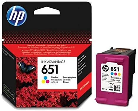 HP 651 Tri-color Original Ink Advantage Cartridge, C2P11AE